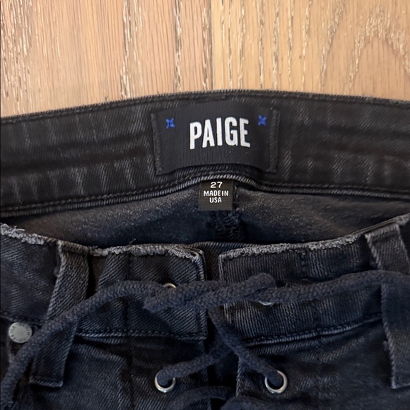 ❄️PAIGE Collette Flare Jeans with Lace-Up Front - Picture 3 of 6